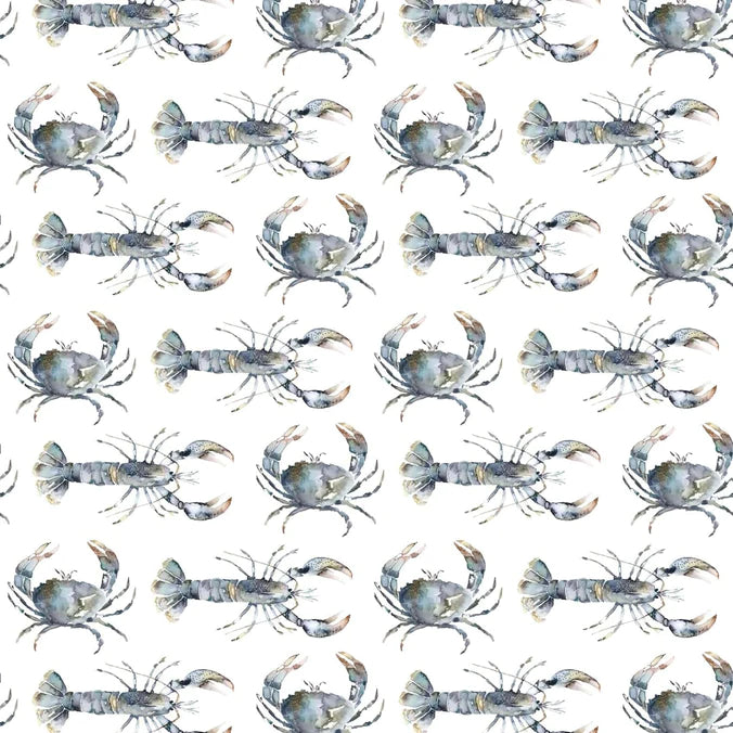 Crustaceans Slate Fabric