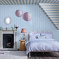 Canopy Stripe Wallpaper - Blue - 125517 - Cath Kidston