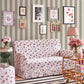 Canopy Stripe Wallpaper - Green & Pink - 125518 - Cath Kidston