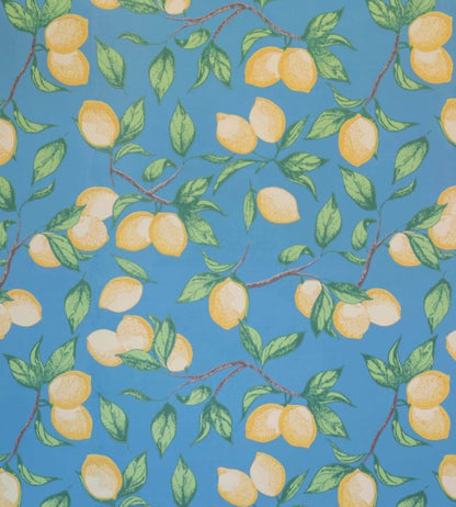 Capri Lemons Wallpaper - Azure Blue - BG2300101 - Barneby Gates