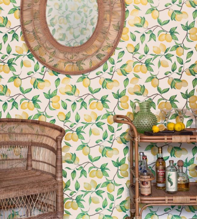 Capri Lemons Wallpaper - Natural - BG2300102 - Barneby Gates