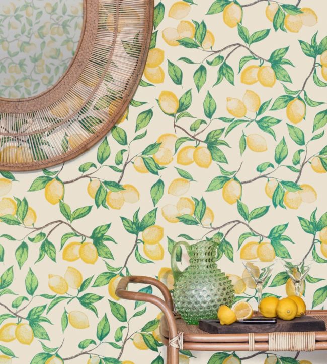 Capri Lemons Wallpaper - Natural - BG2300102 - Barneby Gates