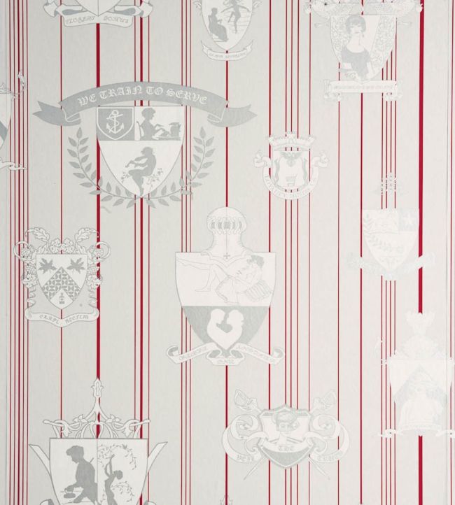 Carpe Noctem Wallpaper - Hot Pink / Silver - BG0100 - 201 - Barneby Gates