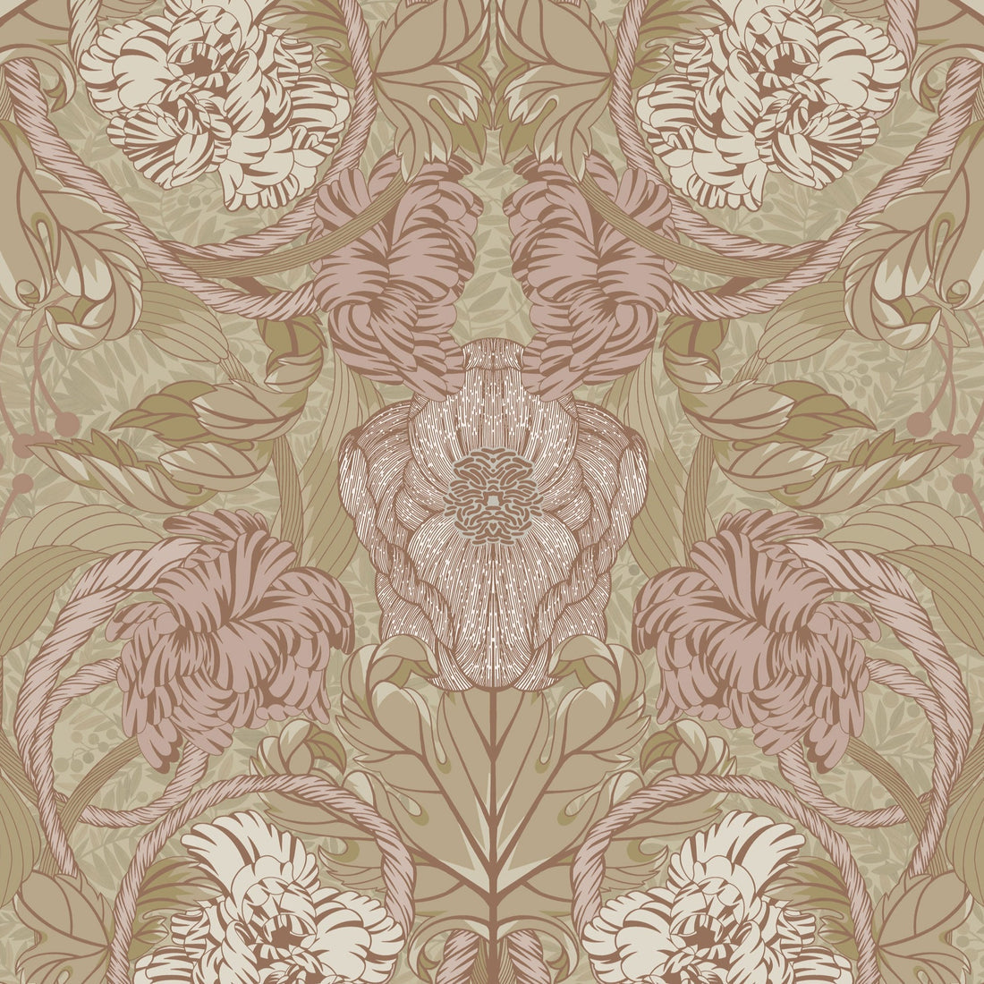 Cecilia Wallpaper - Blush - Summer Gray
