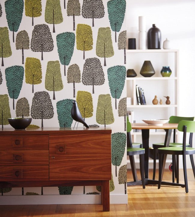 Cedar Wallpaper - Slate / Apple / Ivy - NFIK111083 - Scion