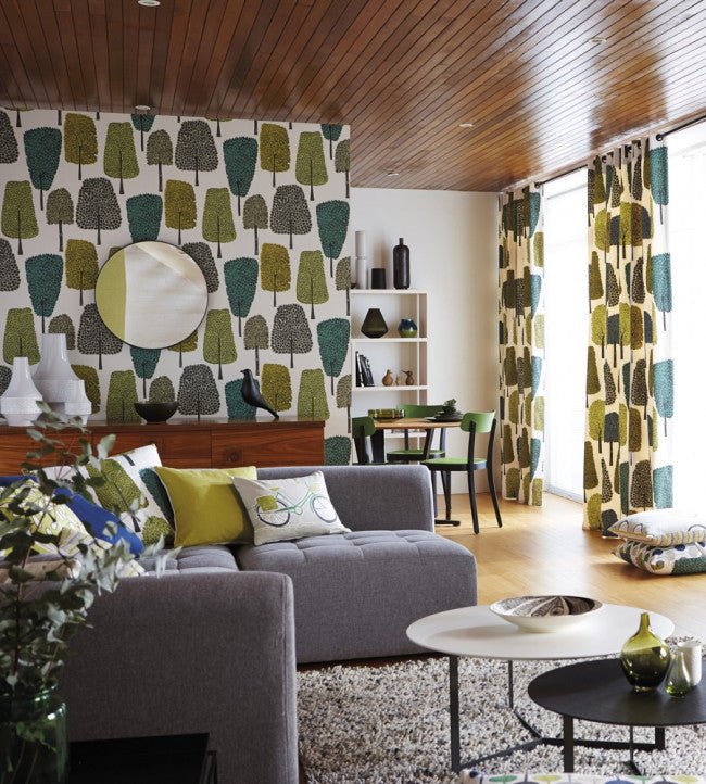 Cedar Wallpaper - Slate / Apple / Ivy - NFIK111083 - Scion