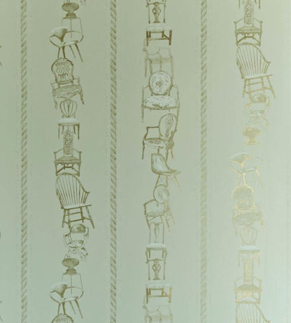 Chairs Wallpaper - Eau de Nil - BG0500 - 101 - Barneby Gates