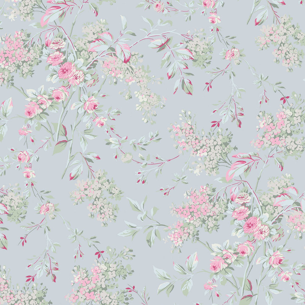 Chelsea Wallpaper - Blue - Shabby Chic