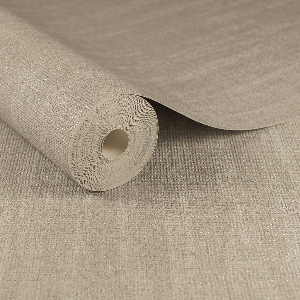 Chenille Wallpaper - Beige & Gold - Boutique Luxury