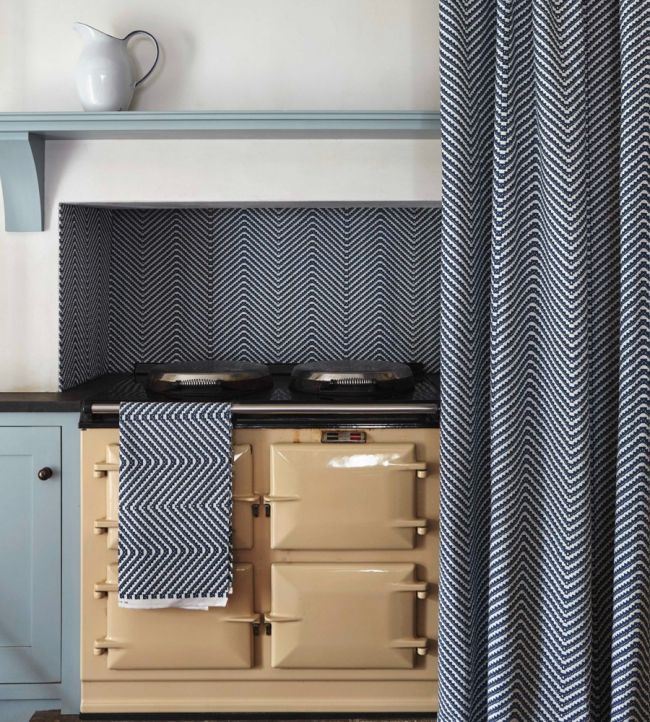 Chevron Fabric - Ink Blue - BGF030101 - Barneby Gates