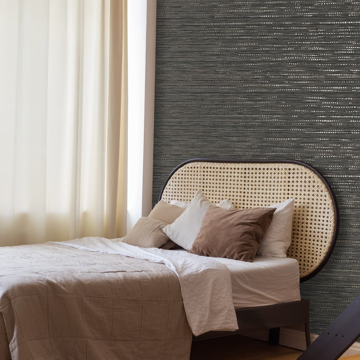 Chunky Weave Wallpaper - Charcoal - Boutique Luxury