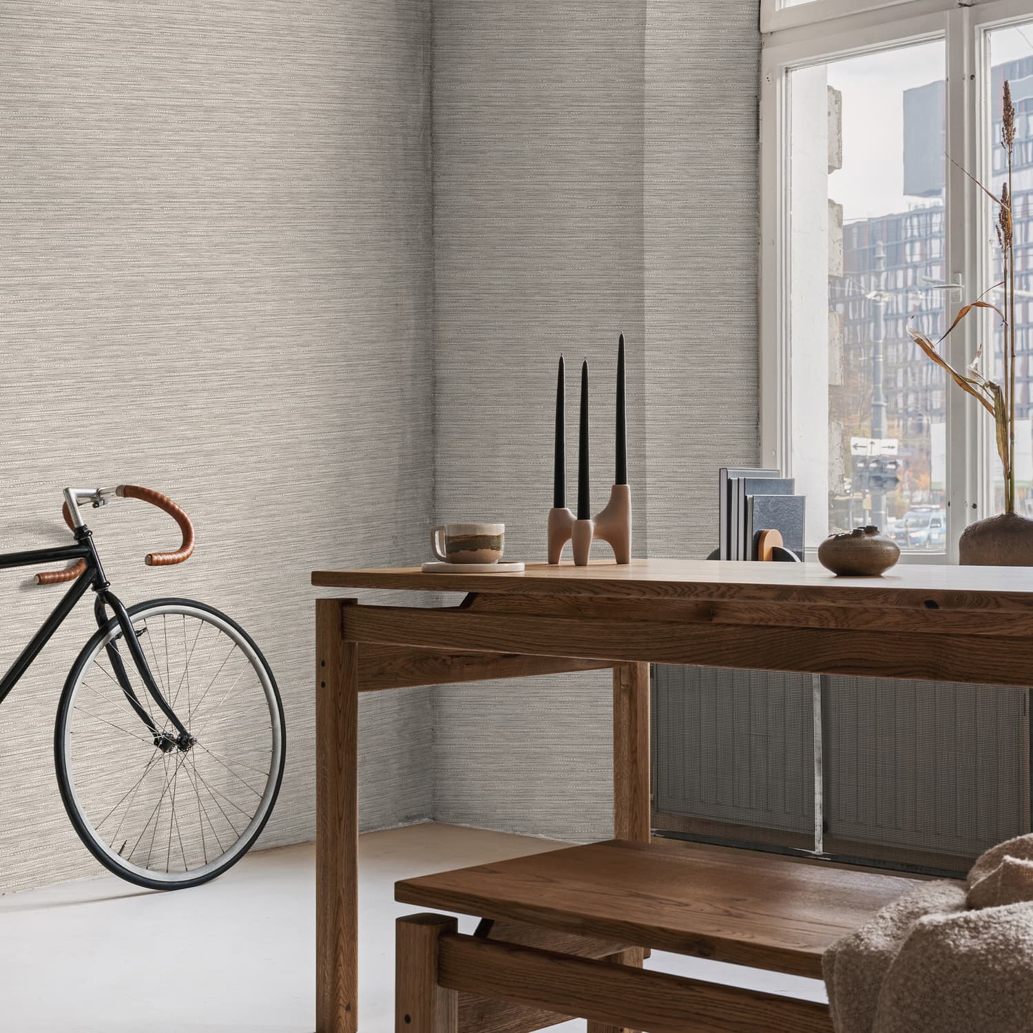 Chunky Weave Wallpaper - Natural - Boutique Luxury