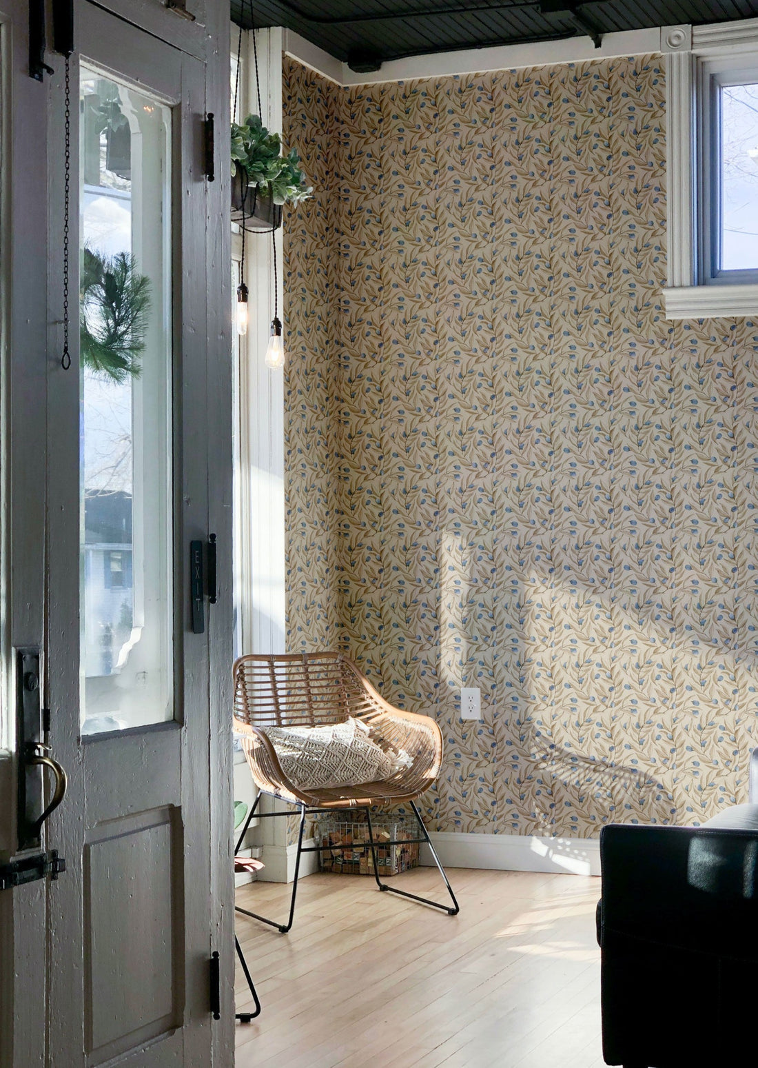 Citrus Wallpaper - Blue - Summer Gray
