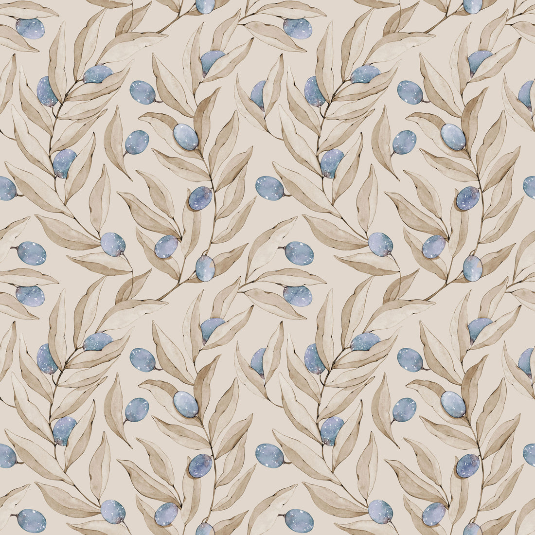 Citrus Wallpaper - Blue - Summer Gray
