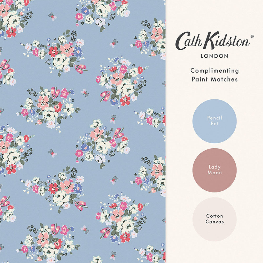Clifton Floral Wallpaper - Blue - 125507 - Cath Kidston