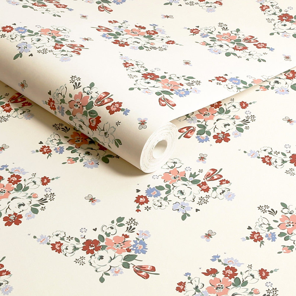Clifton Floral Wallpaper - Cream - 125509 - Cath Kidston