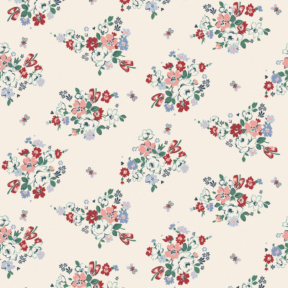 Clifton Floral Wallpaper - Cream - 125509 - Cath Kidston