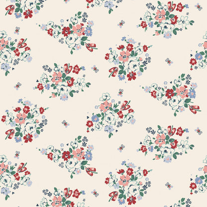 Clifton Floral Wallpaper - Cream - 125509 - Cath Kidston