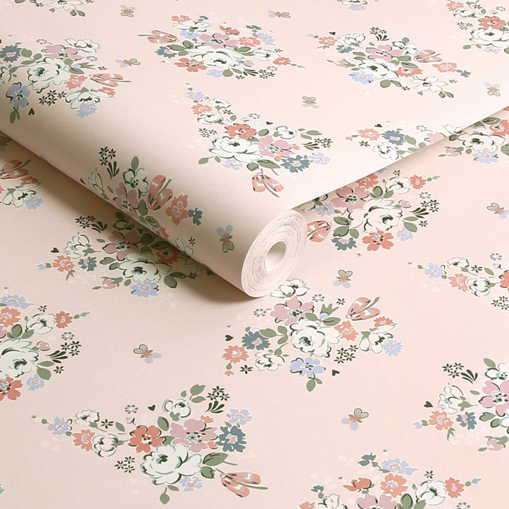 Clifton Floral Wallpaper - Pink - 125508 - Cath Kidston