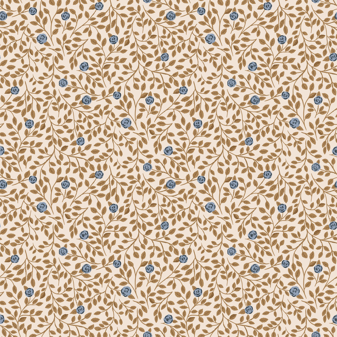 Climbing Rose Wallpaper - Bronze - Summer Gray
