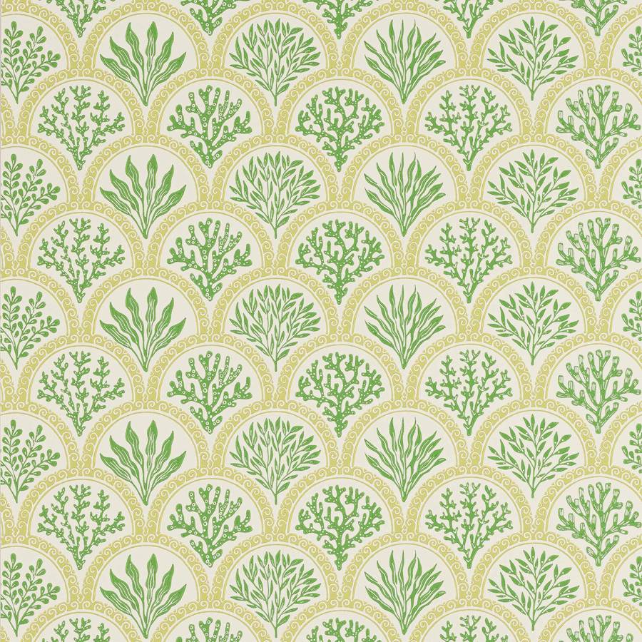 Coralli Wallpaper - Green - J186W-02 - Jane Churchill