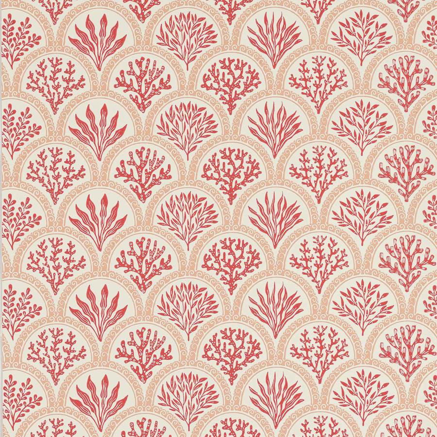 Coralli Wallpaper - Pink/Red - J186W-01 - Jane Churchill