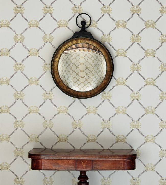 Crab Wallpaper - Gold / Charcoal - BG1300202 - Barneby Gates