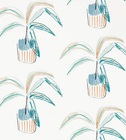 Crassula Wallpaper - Tangerine / Mint - NZAW111990 - Scion