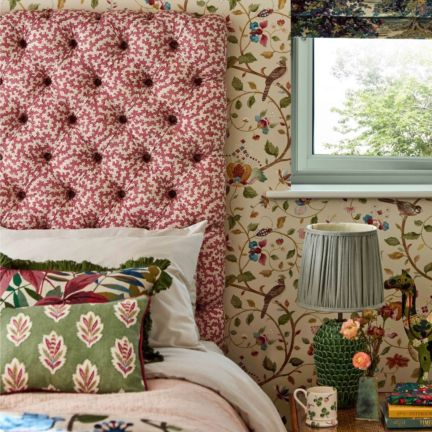 Aril's Garden Wallpaper - Olive/Mulberry - DABW217238