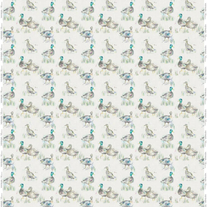 Darling Ducks Linen Fabric