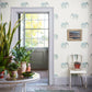 India Wallpaper - Wedgwood/Cream - DART216332