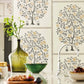 Anaar Tree Wallpaper - Charcoal/Gold - DCPW216791
