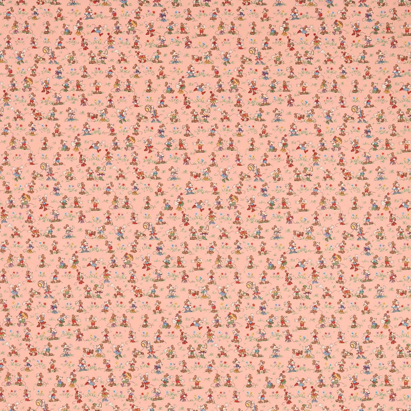 Mickey & Minnie Blancmange Fabric