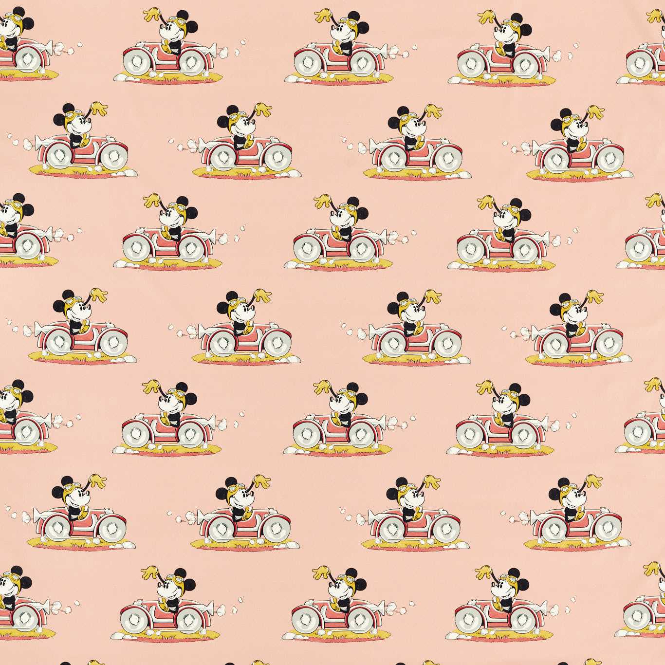 Minnie On The Move Candy Floss Fabric