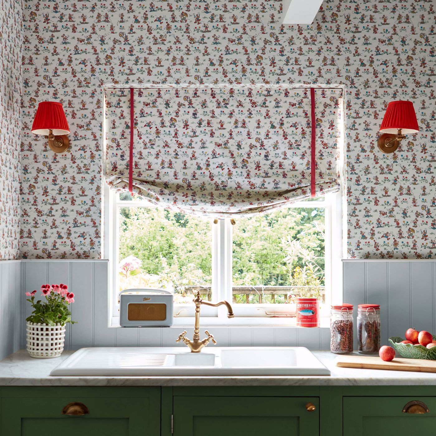 Mickey & Minnie Wallpaper - Bonbon Blue - DDIW217264