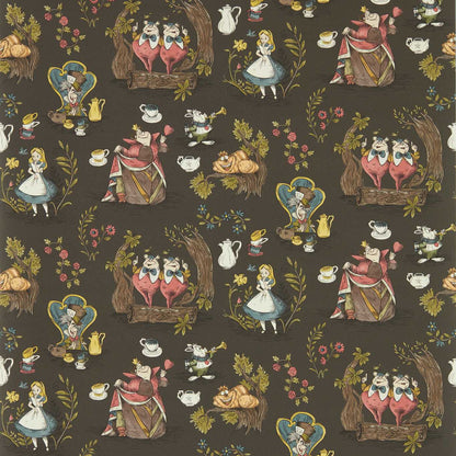 Alice In Wonderland Wallpaper - Chocolate - DDIW217288
