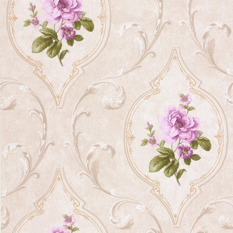 Madelyn Floral Cameo Wallpaper