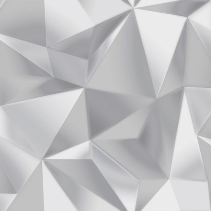 Spectrum Geometric Triangles Wallpaper - Grey / Silver - Debona