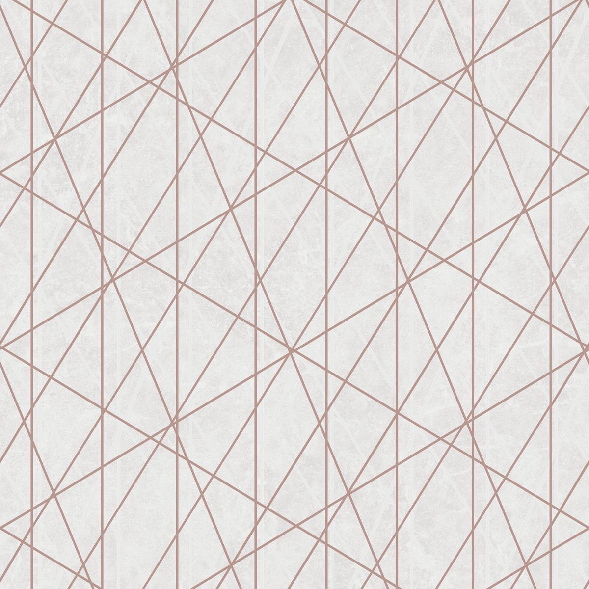 Laser Glitter Geometric Wallpaper - Cream / Rose Gold - Debona
