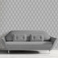 Ariana Geometric Wallpaper - Grey / Silver - Debona