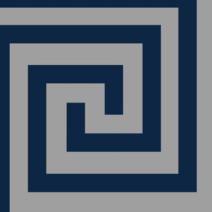 Athena Geometric Wallpaper - Navy / Silver - Debona