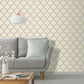 Crystal Trellis Wallpaper - Ivory / Gold - Debona
