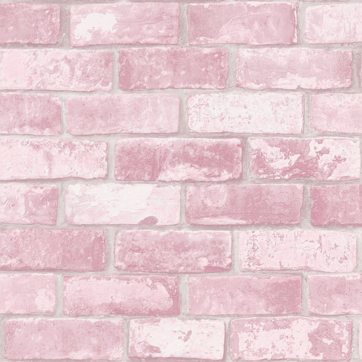 Glitter Brick Wallpaper - Pink - Debona