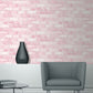 Glitter Brick Wallpaper - Pink - Debona