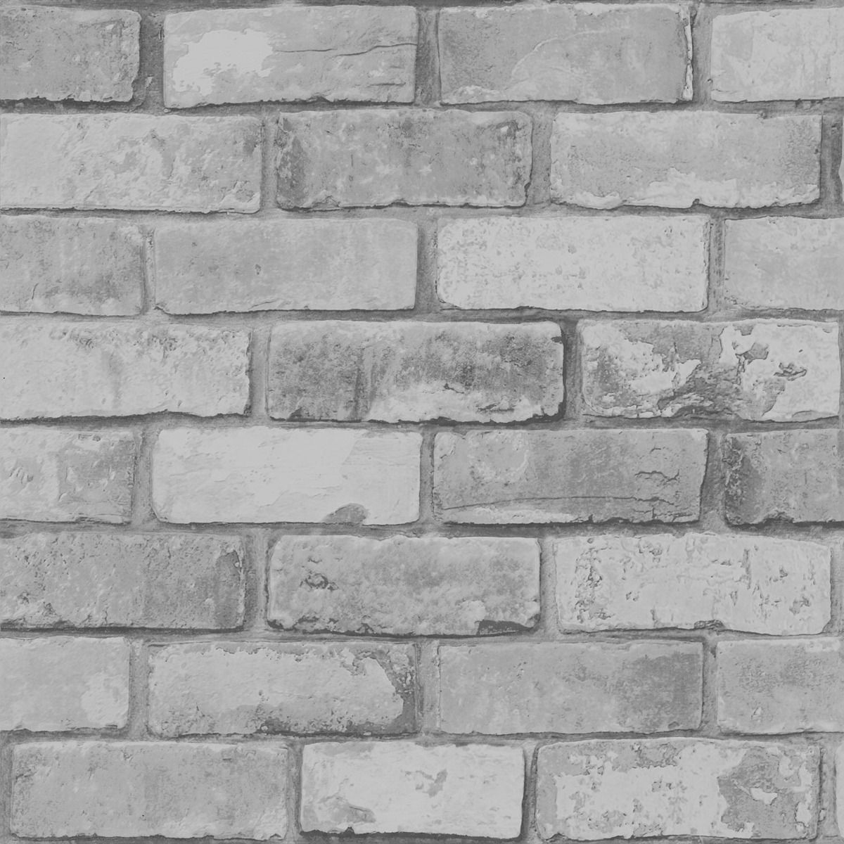 Glitter Brick Wallpaper - Silver - Debona
