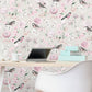 Limoges Floral Bird Wallpaper - Pearl - Debona