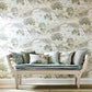 Sea Houses Wallpaper - Chalk/Silver - DEBB216491
