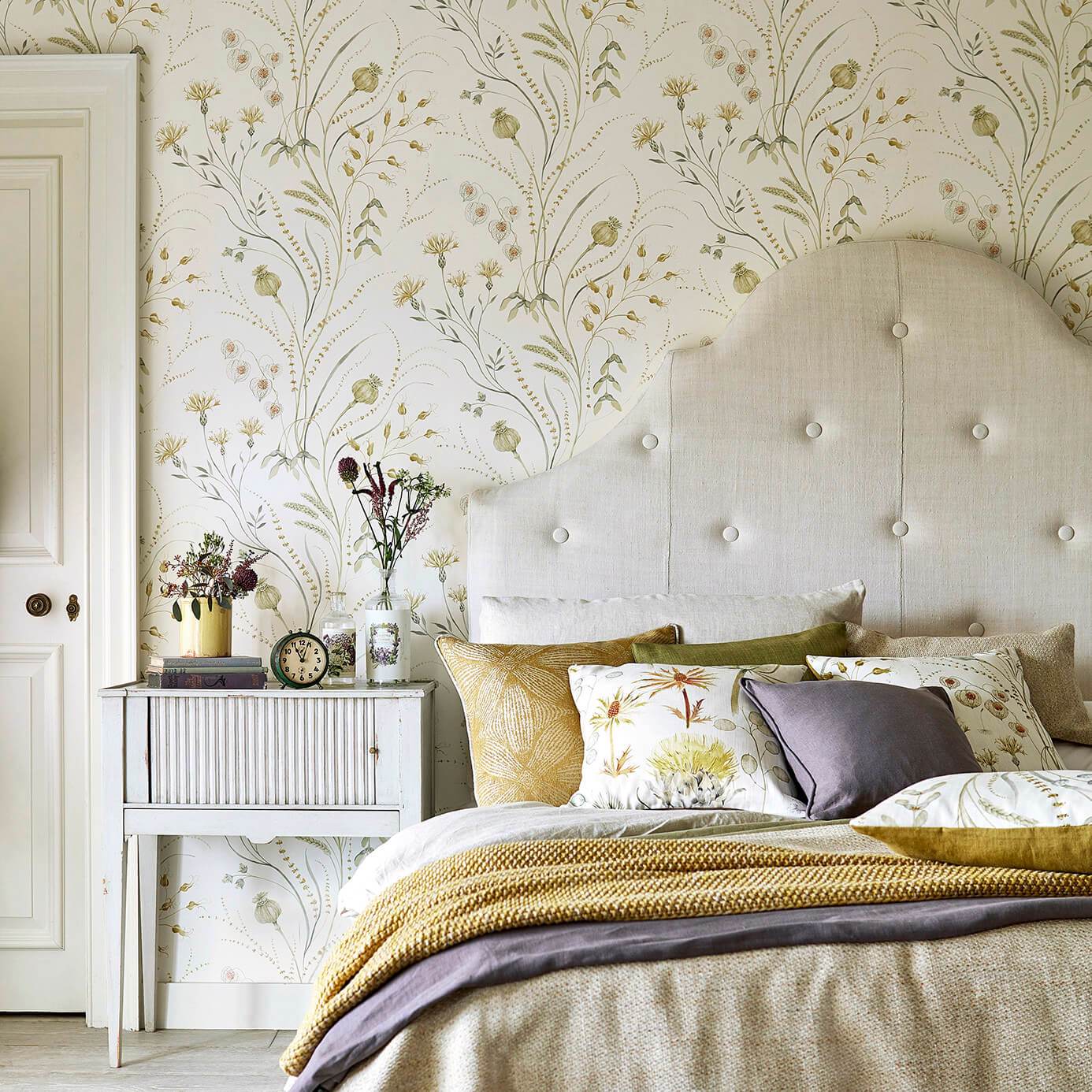 Summer Harvest Wallpaper - Silver Corn - DEBB216497