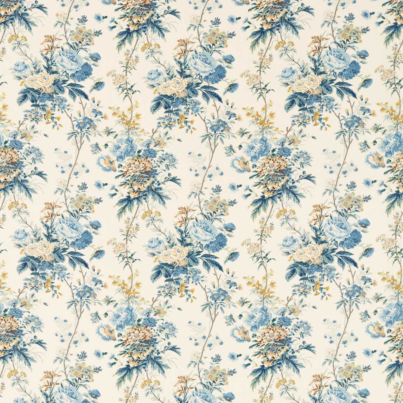 Lakeland Paradis Poppinjay/Lion Fabric - Blue - Sanderson
