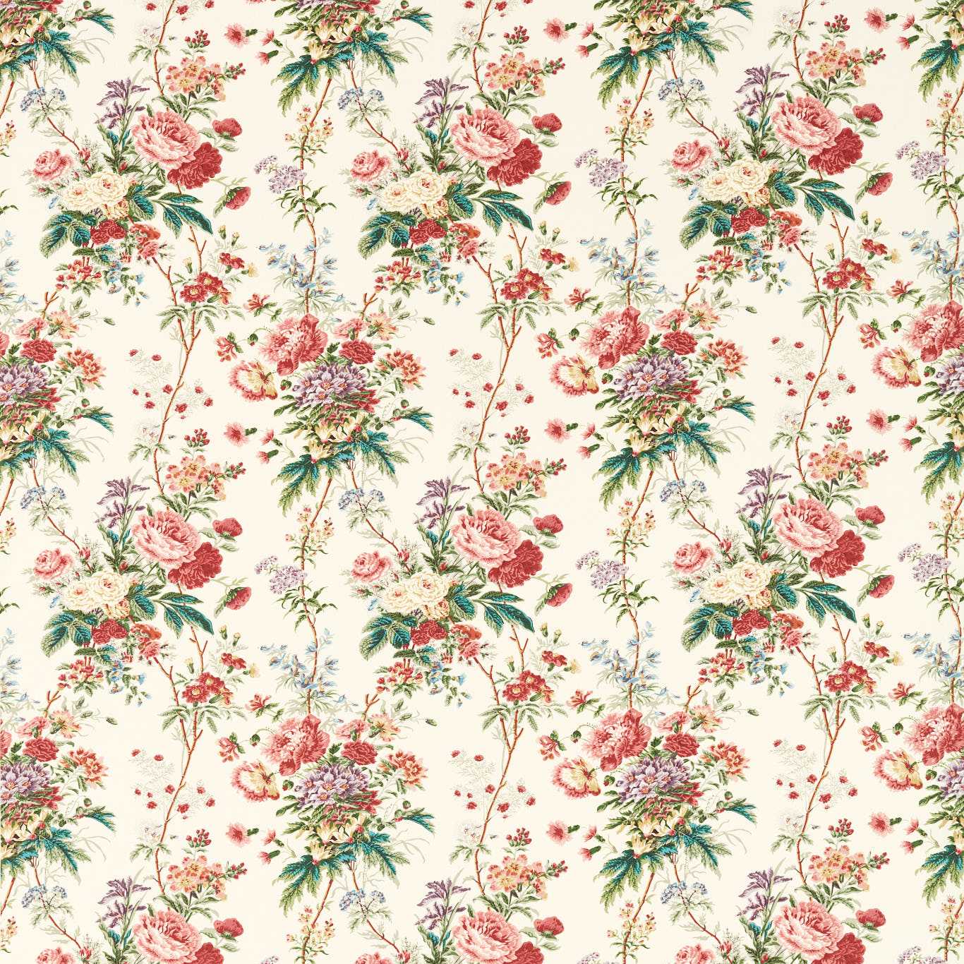Lakeland Paradis Carmine Fabric - Pink - Sanderson
